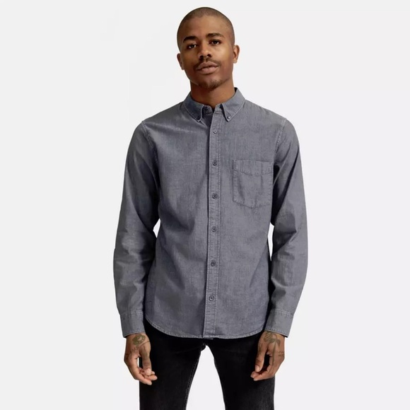 Everlane Chambray Button Down Shirt Men’s XXL Long Sleeve - Work, Casual, Office - Picture 1 of 7